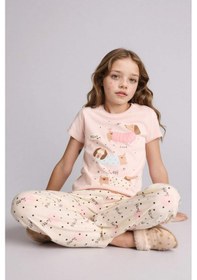 Resim Defacto Regular Fıt 2li Açık Pembe Pijama Takımı Kız Çocuk H0150a826sppn114 Pembe-pn114 