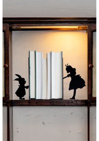 Resim Metal Kitap Tutucu Alice Harikalar Diyarında Figürlü Kitap Desteğ 