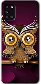 Resim MRCİLETİSİMmrc-23735 Owl Bird Branch Kılıf Baskılı Kapak Tam Ekran Koruyucu Samsung Galaxy A31 ile uyumlu 