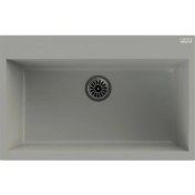 Resim Q-Sink Granit Evye Gri Tek Gözlü 50*77 Q78 