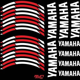 Resim Yamaha Kırmızı Jant Şeridi Sticker Uyumlu 