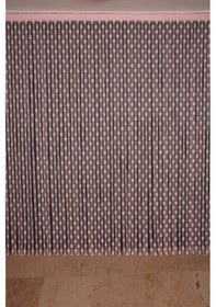 Resim Puanlı Model Pembe Renk İp Perde Hazır Düğmeleri Dikilmiş İp Perde 300 270 Cm Pembe 