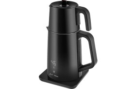 Resim Jumbo x Homend Cooltouch Siyah Çay Makinesi Plastik Malzeme ile Hızlı Demleme Teknolojisi 