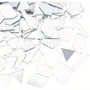 Resim 120 adet Karışık Ayna Dikiş Boncuk Akrilik Düzensiz Ayna Gevşek Boncuklar DIY Aynalı Taşlar Kıyafetler Çantalar Ayakkabılar Dikiş Boncukları Dans Partisi Aksesuarı Mozaik Karo El Sanatları Ayna Kristali 