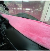 Resim Yumuşak Tüylü Oto Torpido Bagaj Üstü Örtü Peluş Halı Şeker Pembe 130x40cm 