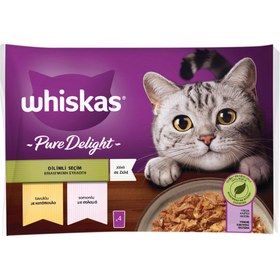 Resim Whiskas Güveç Klasik Poşet Yaş Kedi Maması 4x85 G 