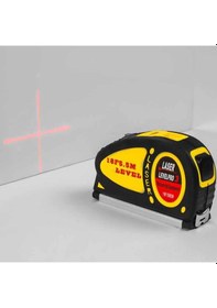 Resim Monyee Mini Çapraz Çizgi Lazer Seviye Aleti: Yüksek Hassasiyetli Entegre 5.5 M Şerit Metre İle Çok Fonksiyonlu Hızlı Ölçüm Aracı 