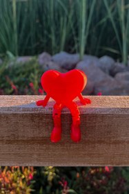 Resim MİLSO 3'lü Set Kırmızı Hareketli Ayaklı Kalp Figürü 