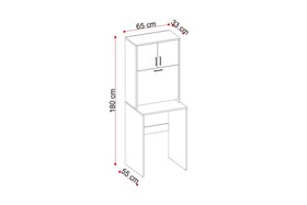 Resim DİLAY ÇAMAŞIR MAKİNESİ BANYO DOLABI, BEYAZ 