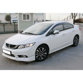 Resim HasAkman Honda Civic Fb7 Modulo Yan Marşpiyel Seti Mat Siyah Plastik 2012 2013 2014 2015 