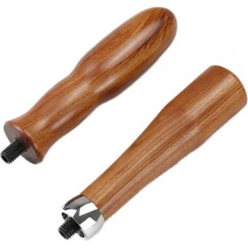 Resim Espresso Makinesi Kolu Aksesuarları Yarı Otomatik Espresso Makinesi Filtre Kolu Ahşap Saplı Aksesuarları 