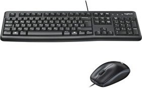 Resim Logitech MK120 Kablolu Q İngilizce Siyah Klavye Mouse Set 