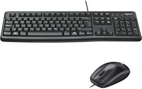 Resim Logitech MK120 Kablolu Q İngilizce Siyah Klavye Mouse Set 