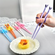 Resim New Cute Kuromi Learning Chopsticks And Adorable Melody Dining Utensils from Sanrio. 