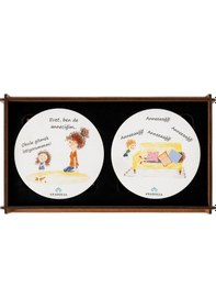 Resim Anneler Gününe Özel Ahşap Kutulu 6'lı Bardak Altlığı 