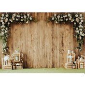 Resim Monyee Düğün Temalı 2.1x1.5m Poliester Fotoğraf Fon Perdesi - W-4283 Model 