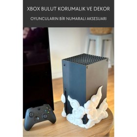 Resim Göktürk3D Xbox Series x Oyun Konsolu Koruyucu Dekorasyon | Xbox Series x Koruyucu | Xbox Series x Bulut Dekoru 