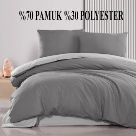 Resim Schafer Mia Çift Kişilik Nevresim Takımı Antrasit 200x220 Cm Nevresim, 240x260 Cm Çarşaf, 2 Yastık Kılıfı Renkli 