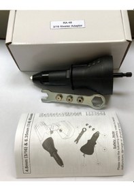 Resim Pop Perçin Adaptörü 2.4 MM - 4.8 MM Matkap için 1/4" 