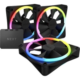 Resim Nzxt F120 Rgb Duo Siyah 3x120 Mm Fan Kontrolcü Rf-d12tf-b1 