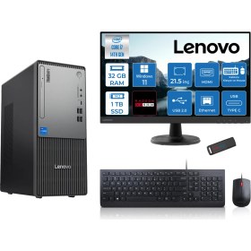Resim Lenovo Thinkcentre Neo 50T Gen5 Intel Core I7 14700 32GB Ddr5 1tb SSD 21.5 Inç Monitör Windows 11 Pro Radeon RX550 4gb Masaüstü Bilgisayar 5502112UAS0GL00P13 + Zetta Flash Bellek 