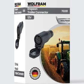 Resim 13'lü Avrupa Tip Plastik Römork Fişi Erkek - Wolfram 70281 