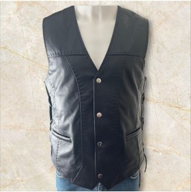 Resim Savran Deri HAKİKİ DERİ PUNTOLU MOTORCU ERKEK YELEK 