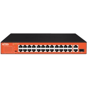 Resim WI-TEK 24port 200w FULL PoE WI-PS526GH 10/100 Yönetilemez Switch 