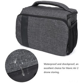 Resim Moveevo Djı Mavic Air 2 İçin Su Geçirmez Ve Darbeye Dayanıklı Polyester Drone Taşıma Çantası, Ergonomik Askı İle Dışarıda Seyahatlerde Uygun, Tüm Aksesuarları Korur 