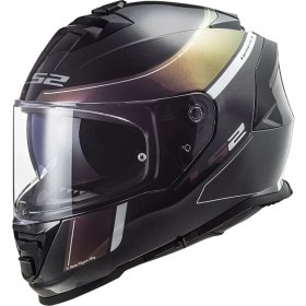 Resim Ls2 Storm 2 Velvet Full Face Motosiklet Kaskı Gökkuşağı Vizörlü 
