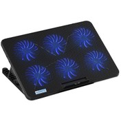 Resim Padalink Coolcold F5 6 Fanlı Laptop Soğutucu + Masaüstü Ayak 7 Seviye Yükseklik Ayarı İle Cep Telefonu Tutuculu 15.6 İnç Ve Altı Notebooklar İçin 