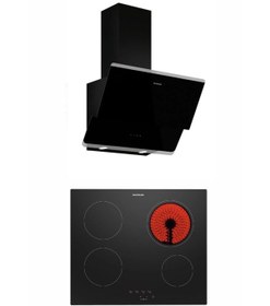 Resim Silverline VC8210B01 - 3490 OSLO İkili Siyah Ankastre Set 