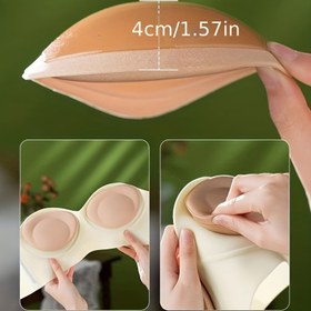 Resim 4 cm kalınlığında kendinden yapışkanlı göğüs pedleri, mayo, düğün elbiseleri ve bikini için tasarlanmış, göğüsleri güçlendirmek ve desteklemek için. 