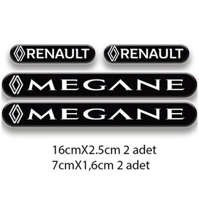 Resim Megane 3d Damla 4'lü Oto Sticker Set 1 