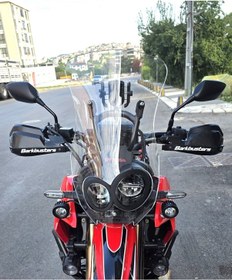 Resim Motocam Honda Crf 250 Rally Siperlik Ön Cam 2017-2025 Model 56cm Şeffaf Renkli 4mm 