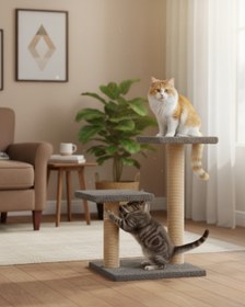 Resim Reyo Pet Çift Stepli Kedi Tırmalama Antrasit 