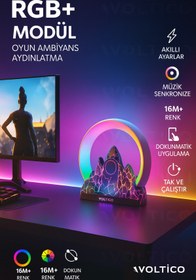 Resim Voltico RGB+ Modül Kablosuz Şarjlı Oyun Ambiyans Aydınlatma 