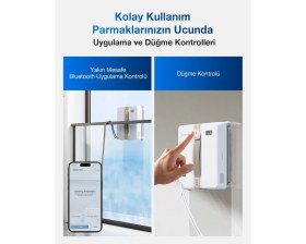 Resim Ecovacs Akıllı Algılama Teknolojili Cam Silme Robotu Kare Gövde Yapısı Ile Köşelere Tam Uyum Sağlayan Leke Bırakmayan Profesyonel Yüzey Temizleyici 