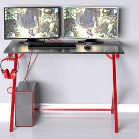 Resim Evdemo Milenyum Profesyonel Oyuncu Masası Kırmızı 