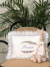 Resim Belcekız Model Dekoratif Bebek Yastığı - Pembe / Biyeli 
