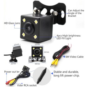 Resim EXVOL Mx-33 Geri Görüş Kamerası Ledli Gece Görüş Park Çizgili Audiomax 