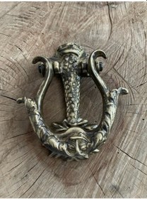 Resim FİGÜRLÜ ANTİK SARI DÖKÜM PİRİNÇ KAPI TAK TAK KAPI TOKMAGI 