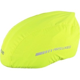 Resim Teltree Su Geçirmez Bisiklet Kask Kılıfı - Parlak Yeşil Yansıtıcı Şeritli 