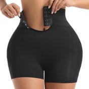 Resim Kadınlar için Kalça Kaldırıcı Seksi Sahte Popo, Karın Kontrollü Yüksek Bel Şekillendirici İç Çamaşırı Şortları ve Çıkarılabilir Pedler ile Jartiyerli Ön Kapamalı 