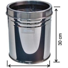 Resim Gri Ofis Çöp Kovası Çemberli 13 Lt, Şık ve Kullanışlı Temizlik Gereci 