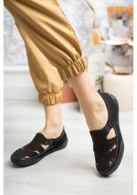 Resim EPAAVM - Ortapedik Pedli Lastikli Siyah Ayakkabı - ERŞ170101 Siyah 