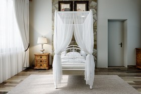 Resim Argimo Pero Sultan Tek Kişilik Başlıklı Metal Beyaz Karyola (Cibinliksiz) - 100x200 