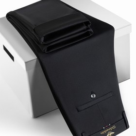 Resim Erkekler için Esnek Düz Bacaklı Pantolonlar - Siyah Nakışlı, Kırışıklık Giderici ve Tüm Mevsimler İçin Rahat, Orta Bel İş Gündelik Pantolonlar, Düğmeli Uç ve Esneklik ile Rahat 