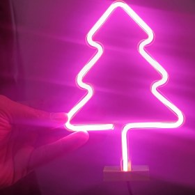 Resim Kamer Neon Işıklı Çam Ağacı 