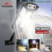 Resim 1 Adet Süper Parlak 43LED Hareket Sensörlü ve Uzaktan Kumandalı Güneş Enerjili Bahçe Sokak Lambası, 3 Aydınlatma Modu, Kolay Kurulum 